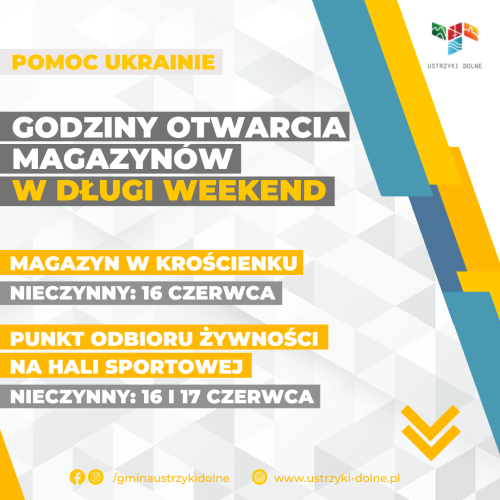 Praca magazynów dla uchodźców z Ukrainy w Boże Ciało